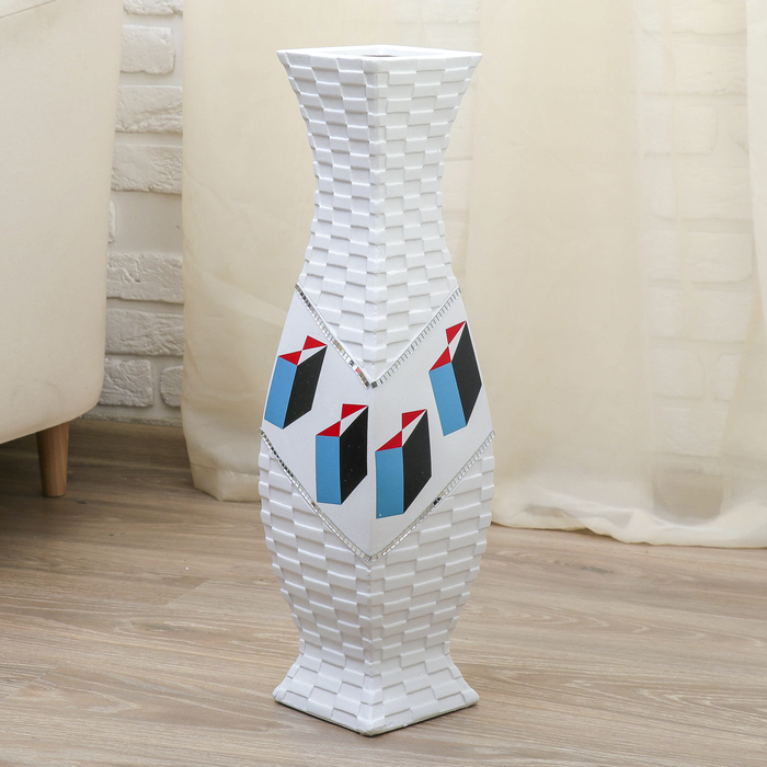 Ваза напольная "Фигуры" плетёнка, талия