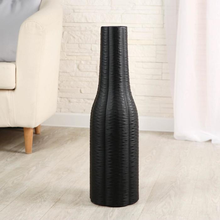 Ваза напольная "Бутыль" полоски, микс