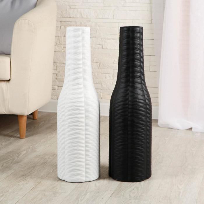 Ваза напольная "Бутыль" полоски, микс