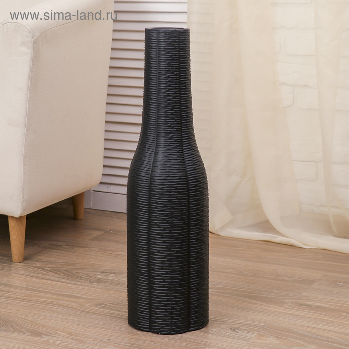 Ваза керамика напольная Бутыль крапинка, 60 см, микс ваза керамика напольная алан 9х58 см микс белый чёрный