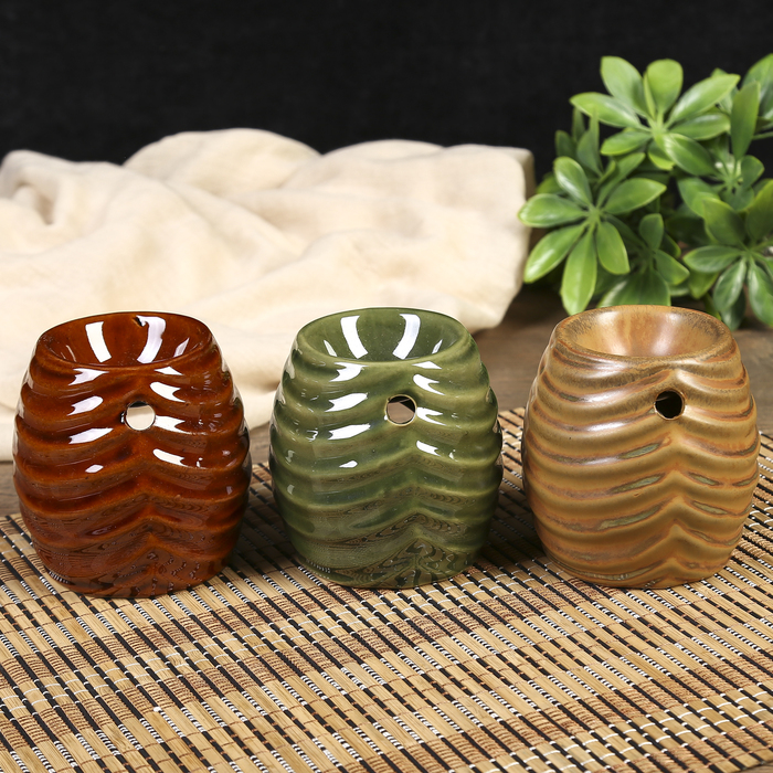 Аромалампа керамика "Волны" МИКС 9,5х7х7 см