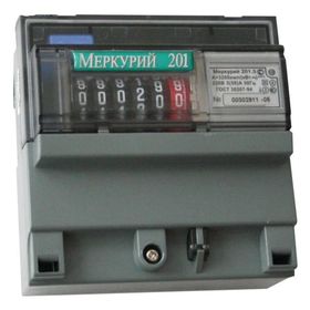

Счетчик "Меркурий" 201.4, 1ф, 10-80 А,1 класс точности, однотарифный