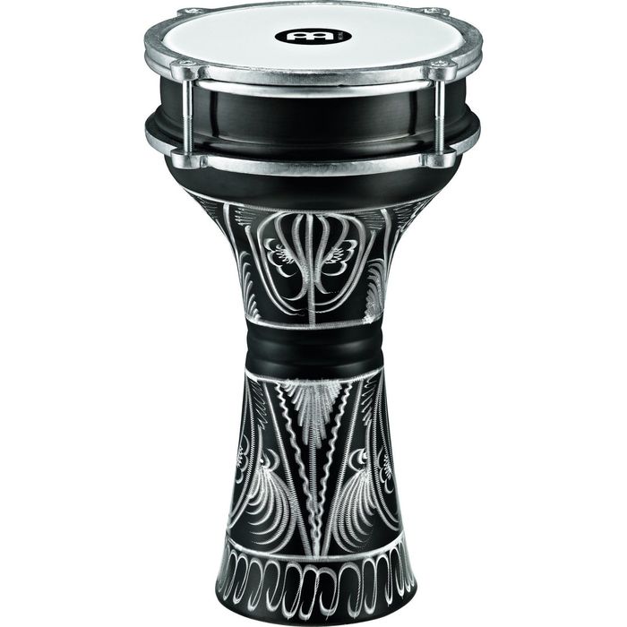 Дарбука MEINL HE-122 алюминий, 6 1/2" x 12 3/4", ручная ковка рисунка, настроечный ключ