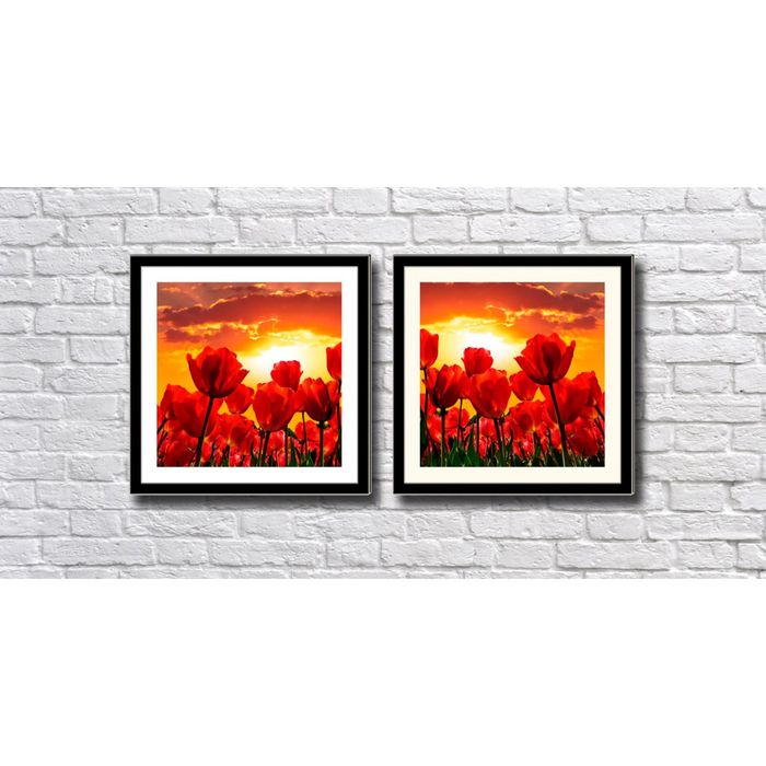 Модульная картина "Маки на закате"