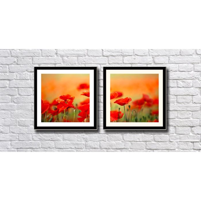 Модульная картина "Дымчатые маки"