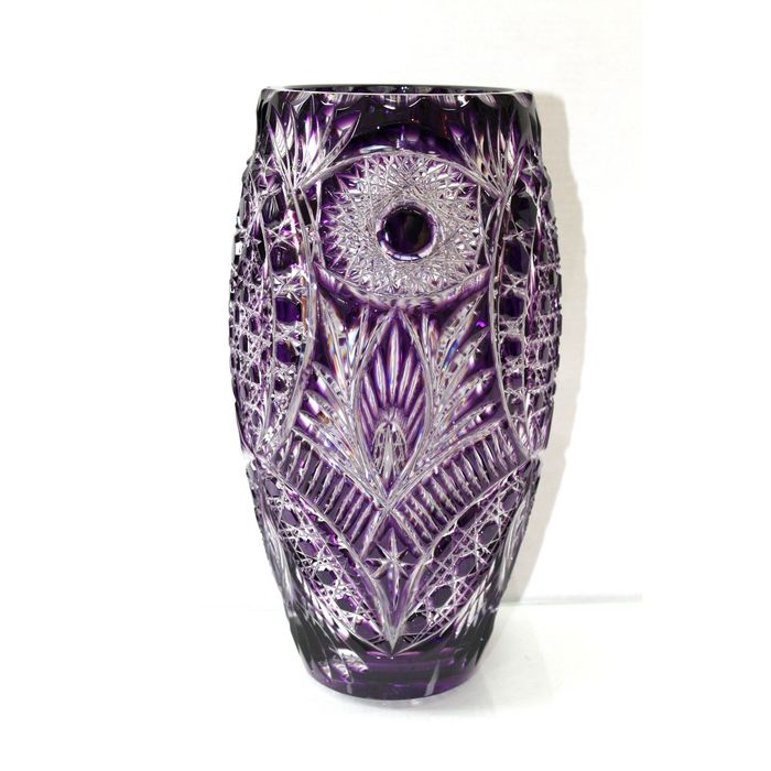 Ваза хрустальная "Астра" фиолетовая