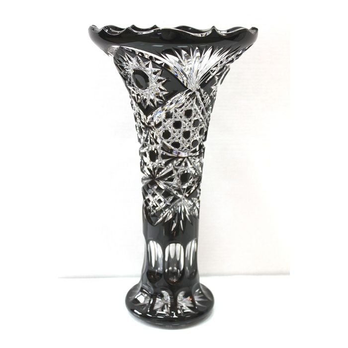 Ваза хрустальная "Петергоф" чёрная