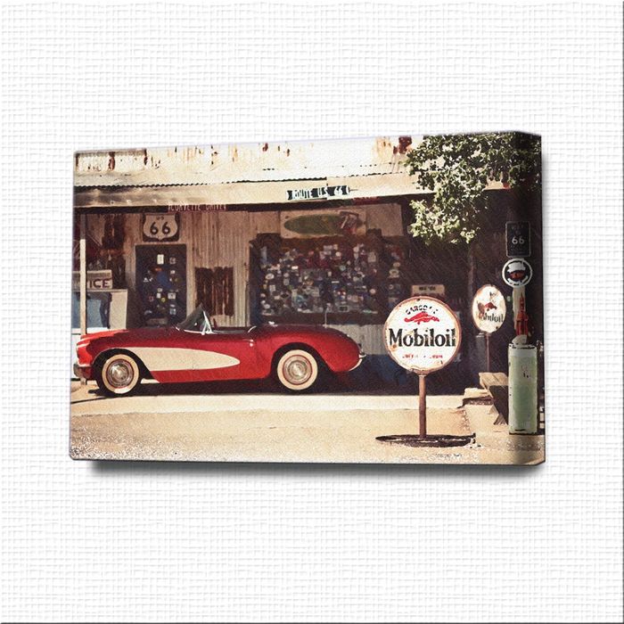 Картина-раскраска "Заправка на трассе 66"