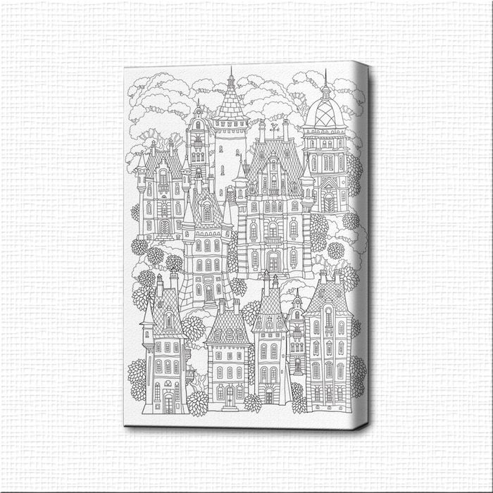 Картина-раскраска "Сказочный город"