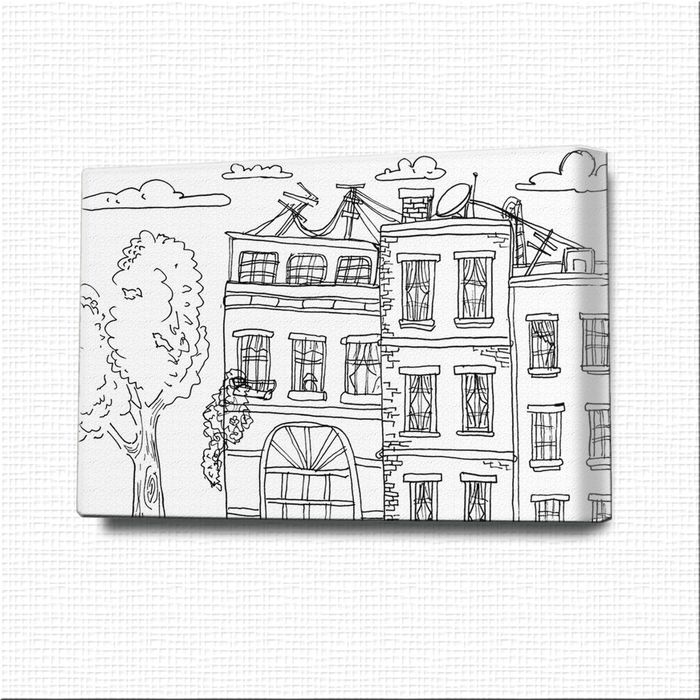 Картина-раскраска "Уютный домик"