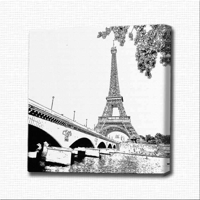 Картина-раскраска "Вид на Эйфелеву башню"