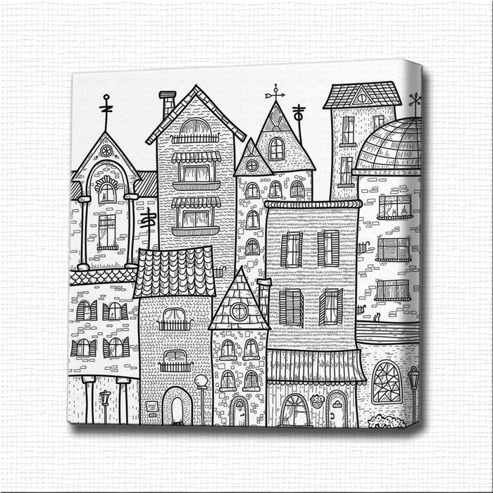 Картина-раскраска "В Стокгольме"