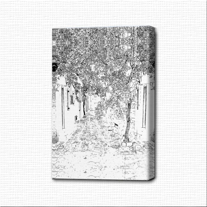 Картина-раскраска "Цветущая улица"