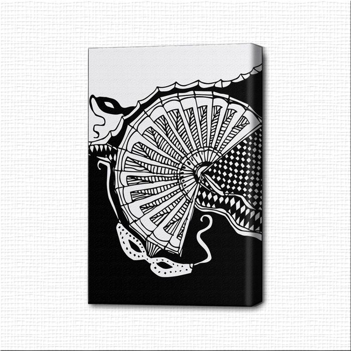 Картина-раскраска "Венецианский маскарад" веер