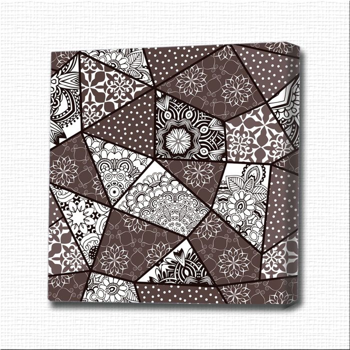 Картина-раскраска "Коричневые узоры"