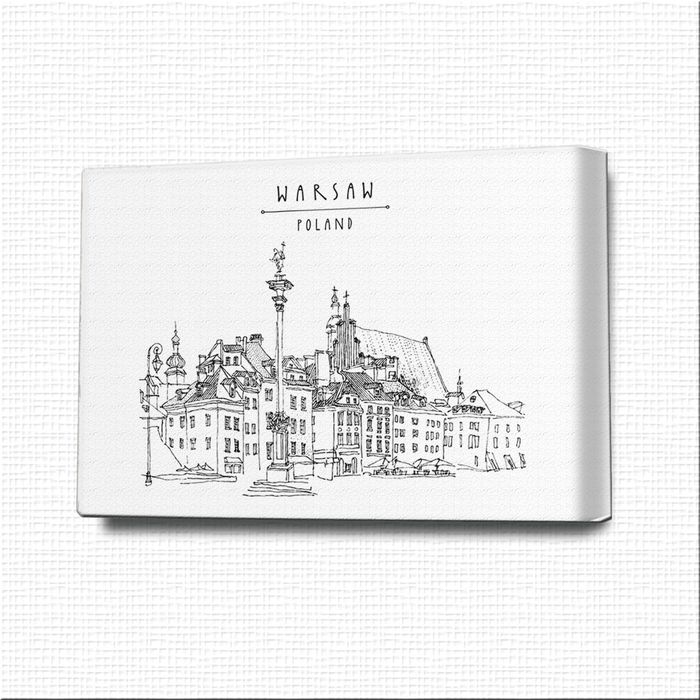 Картина-раскраска "Варшава (Польша)"