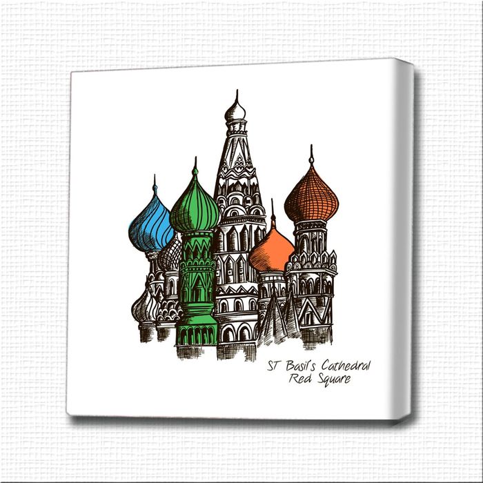 Картина-раскраска "Храм Василия Блаженного"