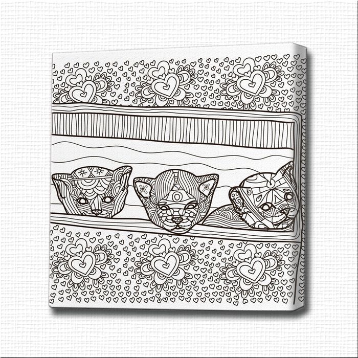 Картина-раскраска "Три кота"