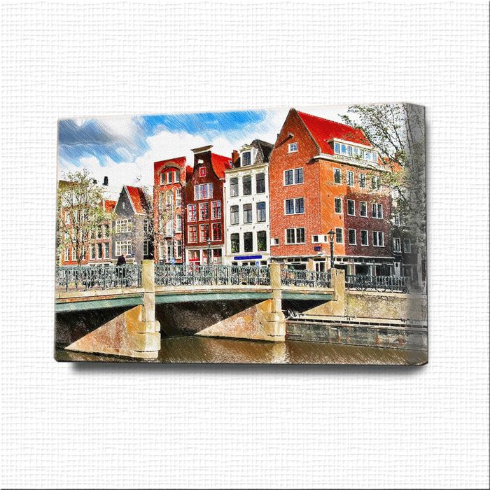 Картина-раскраска "Мост в Амстердаме"