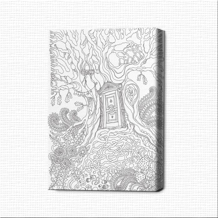 Картина-раскраска "Дом в дереве"