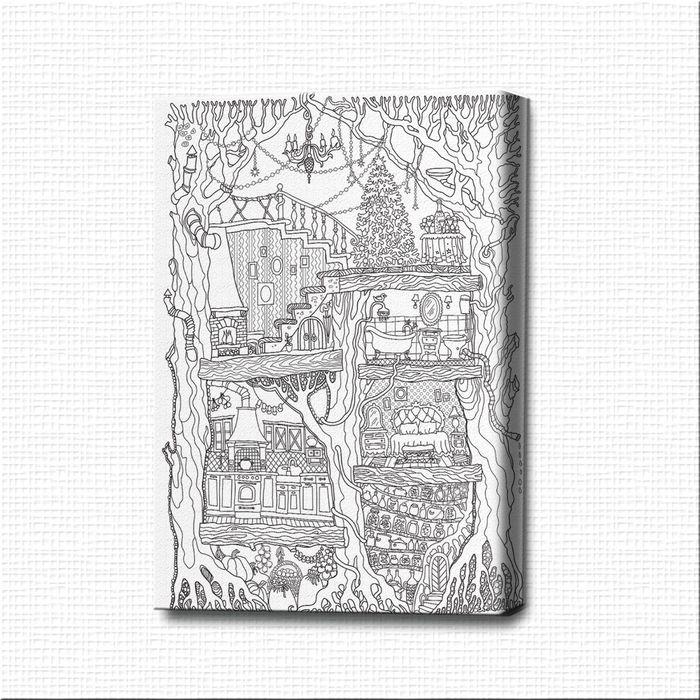 Картина-раскраска "Кукольный домик"