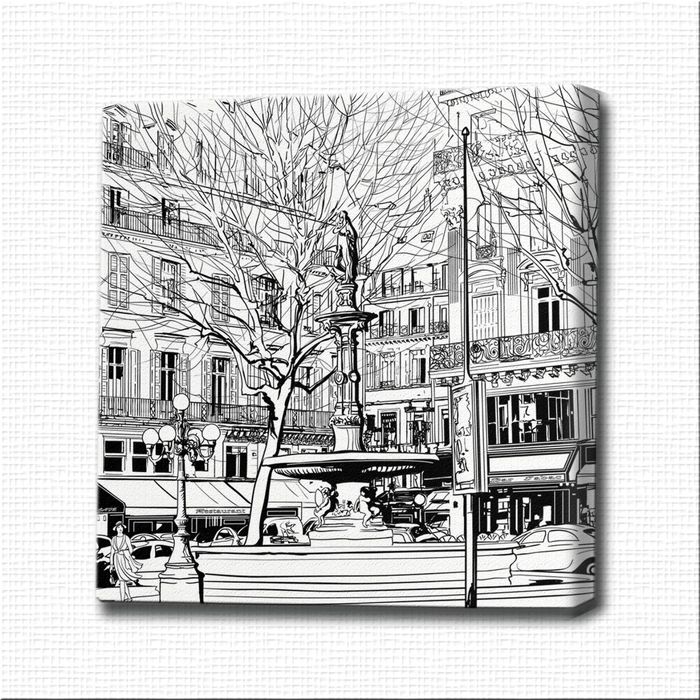 Картина-раскраска "Фонтан"