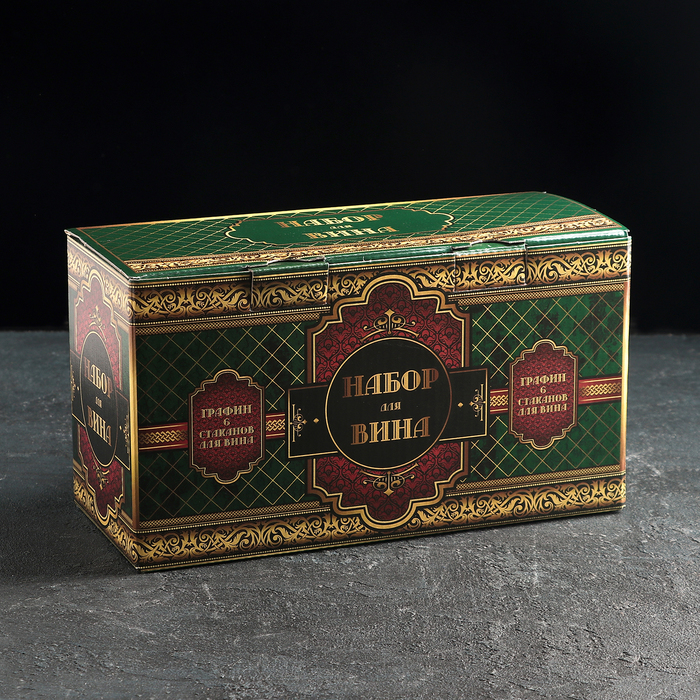 Набор питьевой 7 предметов "Монашка": графин 500 мл, 6 стопок 50 мл, напыление, цвет МИКС