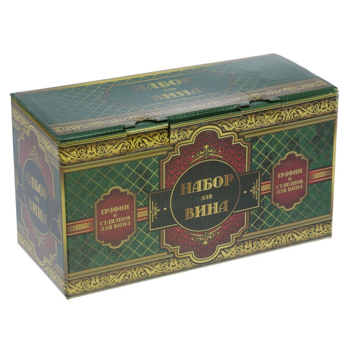 Набор питьевой 7 предметов "Монашка": графин 500 мл, 6 стопок 50 мл, напыление, цвет МИКС