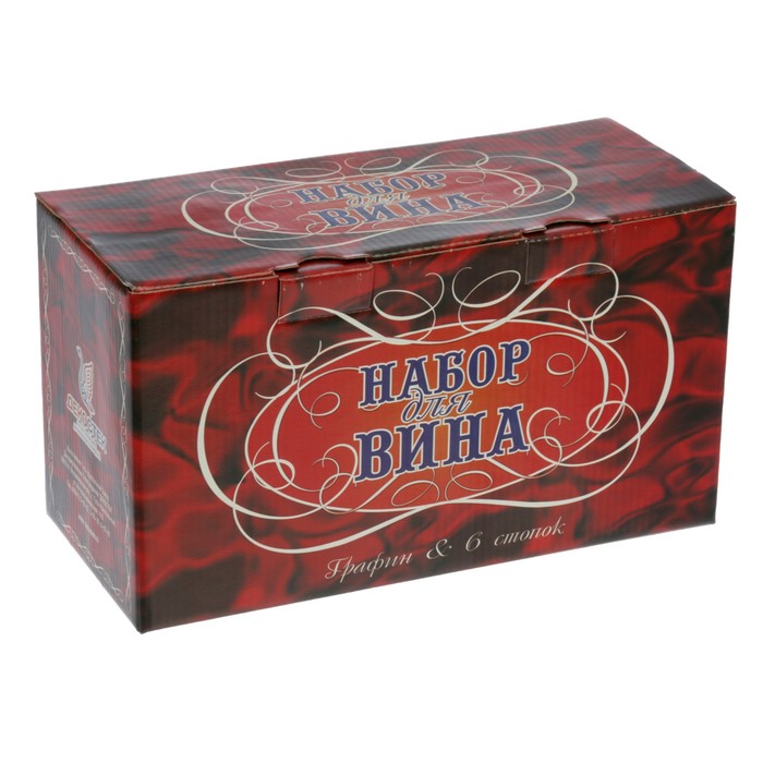 Набор питьевой 7 предметов "Монашка": графин 500 мл, 6 стопок 50 мл, напыление, цвет МИКС