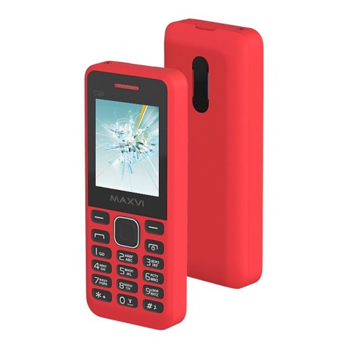 Сотовый телефон Maxvi C20 Red, без СЗУ в комплекте