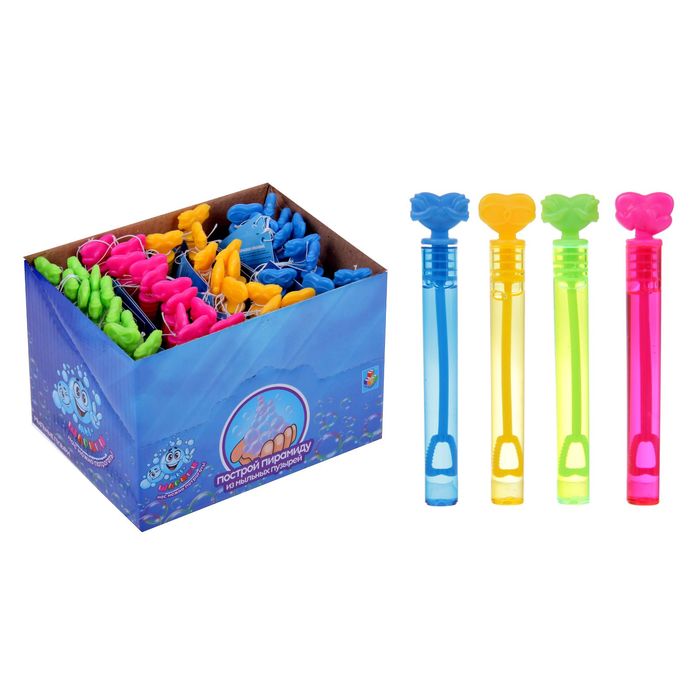 Нелопающиеся мыльные пузыри "Мы-шарики!" сердце 5мл, 11,5 см, МИКС