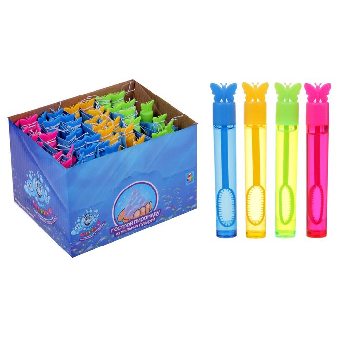 Нелопающиеся мыльные пузыри "Мы-шарики!" бабочка 5 мл, 10 см, МИКС