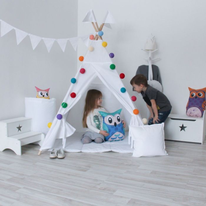 Подушка декоративная, хлопок, белая, 40х40 см