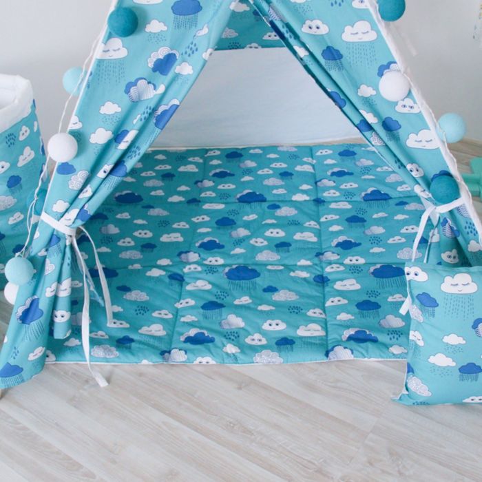 Игровой коврик для вигвама, хлопок, облака