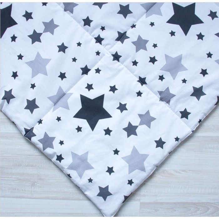 Игровой коврик для вигвама, хлопок, чёрные звезды