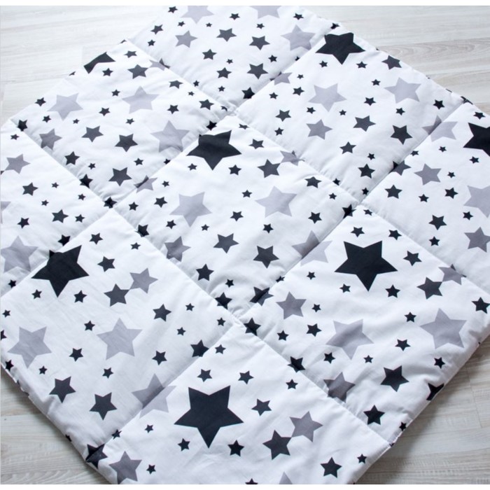 Игровой коврик для вигвама, хлопок, чёрные звезды