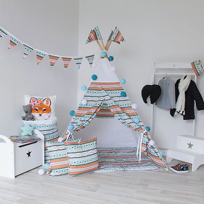 Игровой коврик для вигвама, хлопок, Ацтек