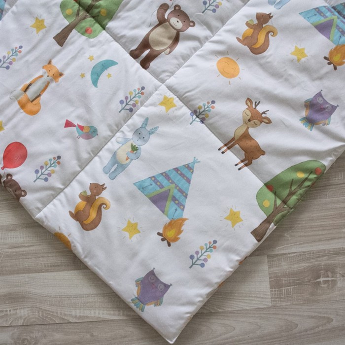 Игровой коврик для вигвама, хлопок, лесные жители