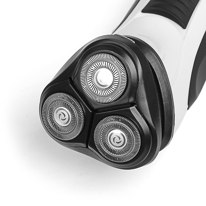 Электробритва Centek CT-2157, 3 Вт, роторная, встроенный триммер, бело-черная