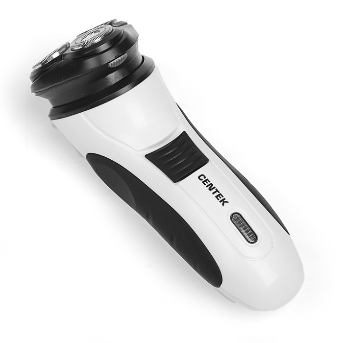 Электробритва Centek CT-2157, 3 Вт, роторная, встроенный триммер, бело-черная