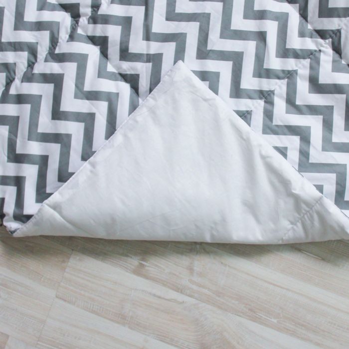 Игровой коврик для вигвама, хлопок, серый зигзаг