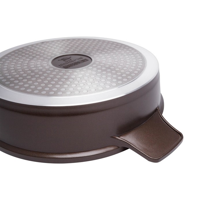 Сотейник 24 см, цвет коричнево-зелёный