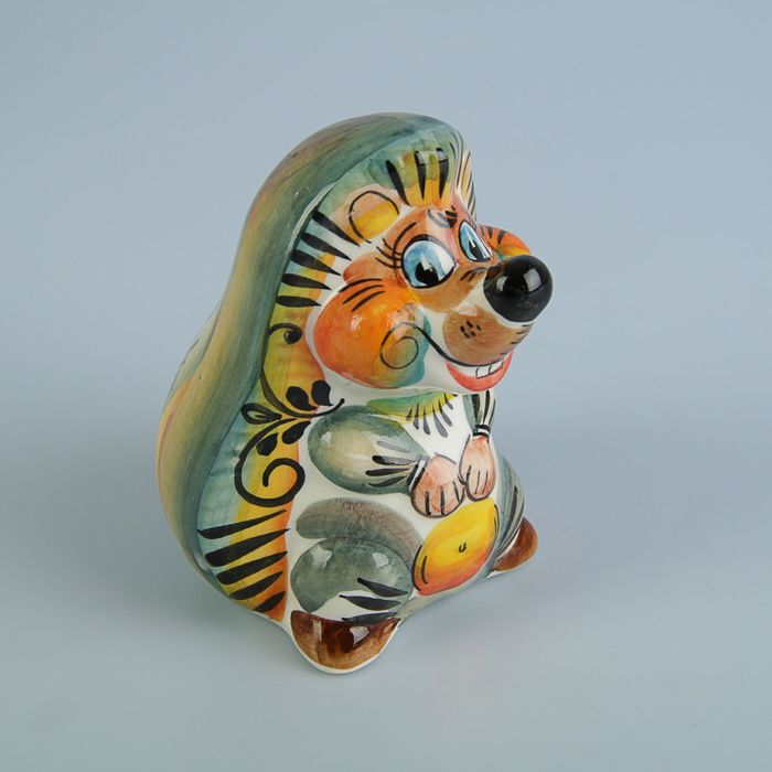 Сувенир Еж большой, гжель, цвет