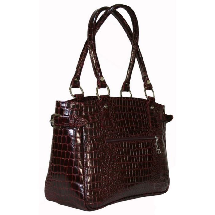 Сумка женская, отделение на молнии, наружный карман, цвет бордовый