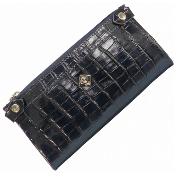 Кошелёк женский, 2 отдела для купюр, для монет, для кредитных карт, цвет синий