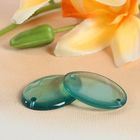 Пуговица декоративная, 2 прокола, 21 × 28 мм, цвет зелёный