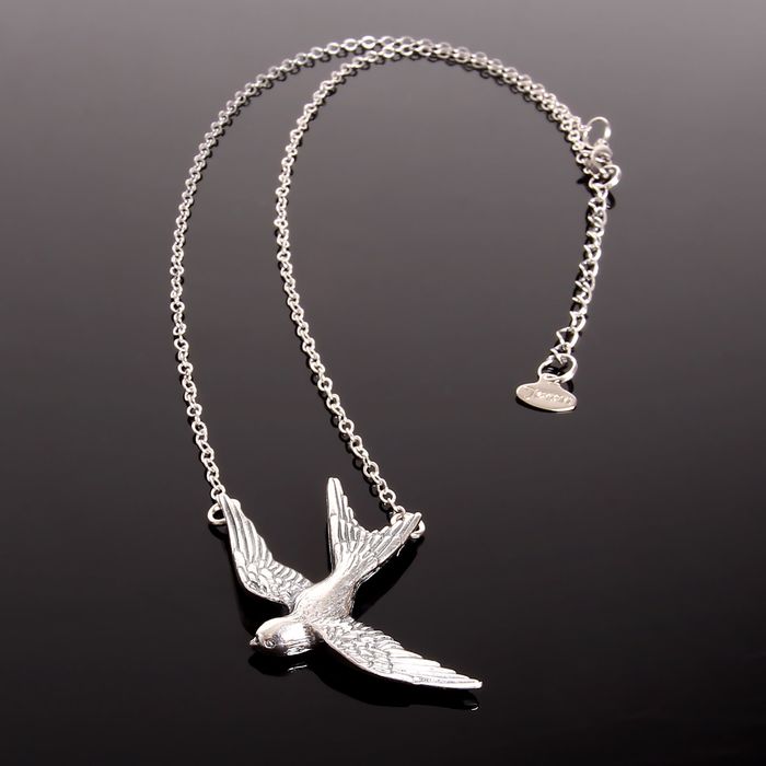 Колье "Тея", цвет чернёного серебра