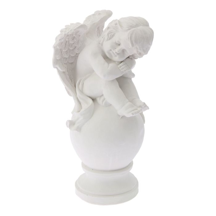 Статуэтка светящаяся «Спящий ангел на шаре»