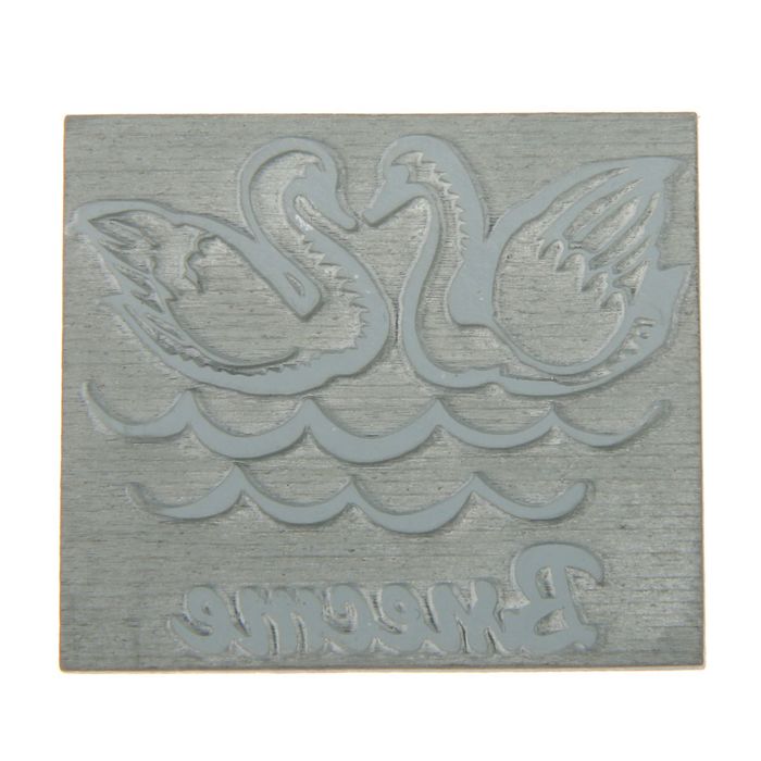 Штамп резиновый "Вместе. Лебеди" 4х3,5 см