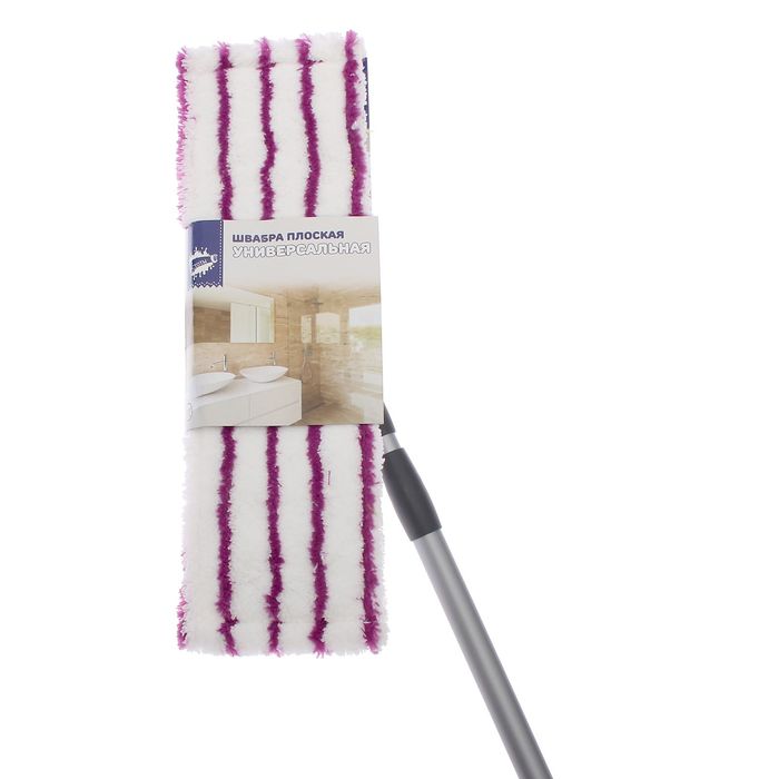 Швабра с телескопической рукояткой 60-120 см, цвет МИКС